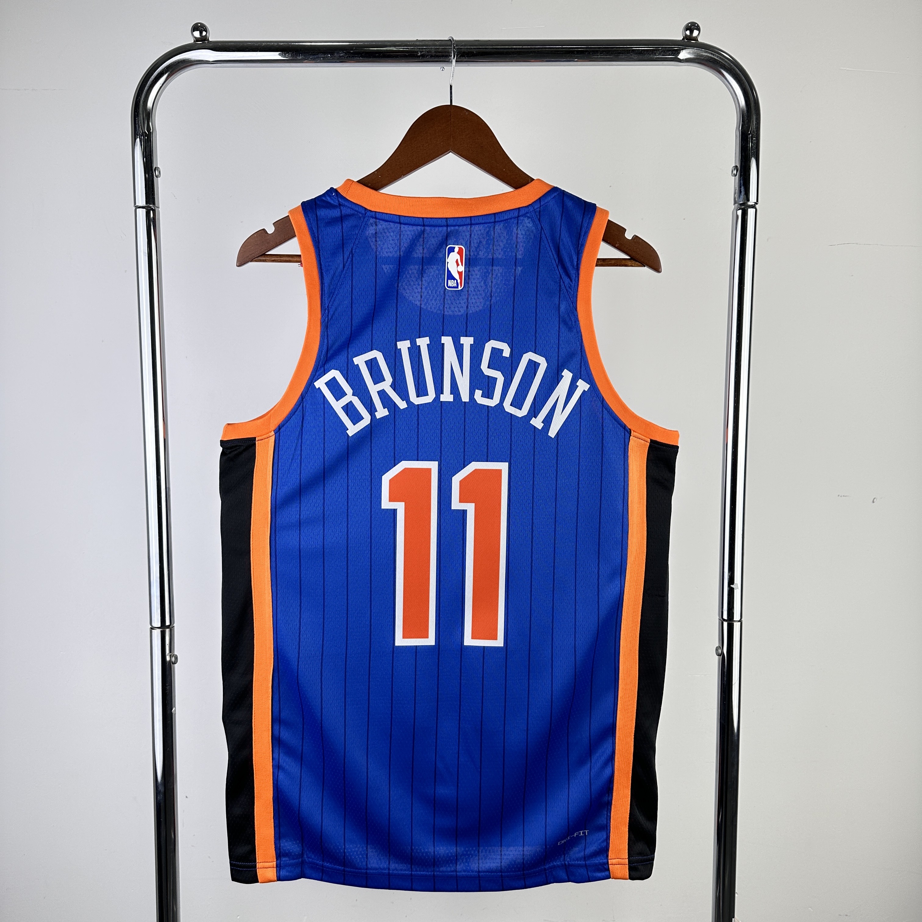 Men New York Knicks #11 Brunson Blue City Edition Nike 2024 NBA Jersey->new york knicks->NBA Jersey